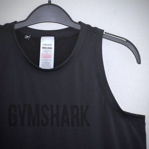 Gymshark Black Sleeveless Logo Top S Womens Tank Running Shirt Fitness Workout